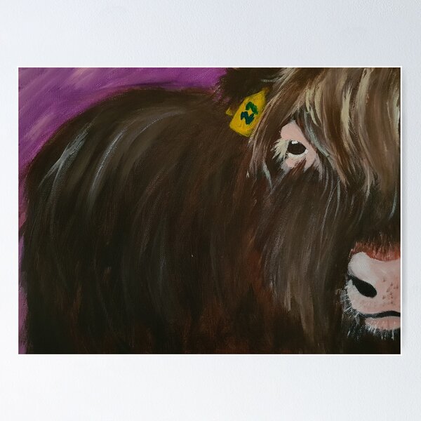 Item preview, Brown Highland Cow designed and sold by AlannaRay.