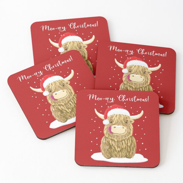 Item preview, Scottish Highland Cow, Moo-rry Christmas Wee Hamish designed and sold by brodyquixote.