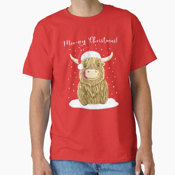 Item preview, Scottish Highland Cow, Moo-rry Christmas Wee Hamish designed and sold by brodyquixote.