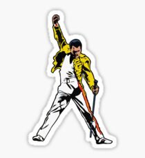 Mr Mercury Iconic Pose, Unforgettable Performance Artwork, Tshirts, Posters, Prints, Men, Women, Kids Sticker