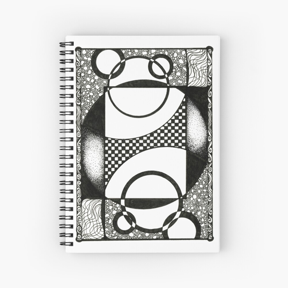 Theoretical, Ink Drawing Spiral Notebook