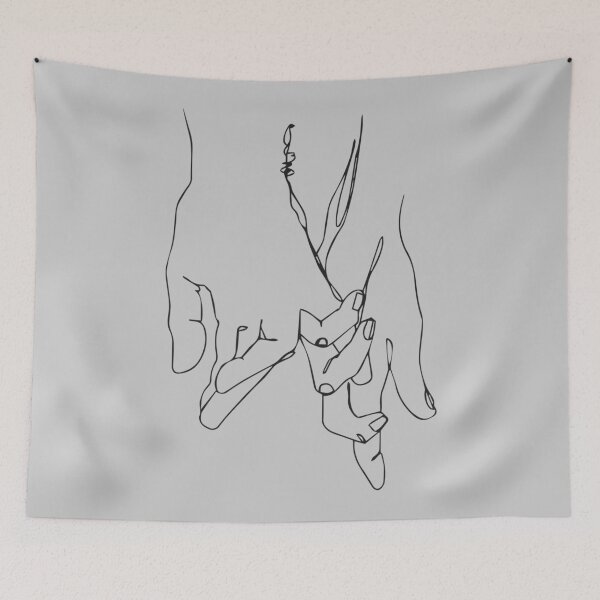 Item preview, Holding Hands Line Art designed and sold by GraphicPrintCo.