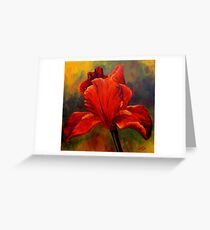 Red Iris Greeting Card