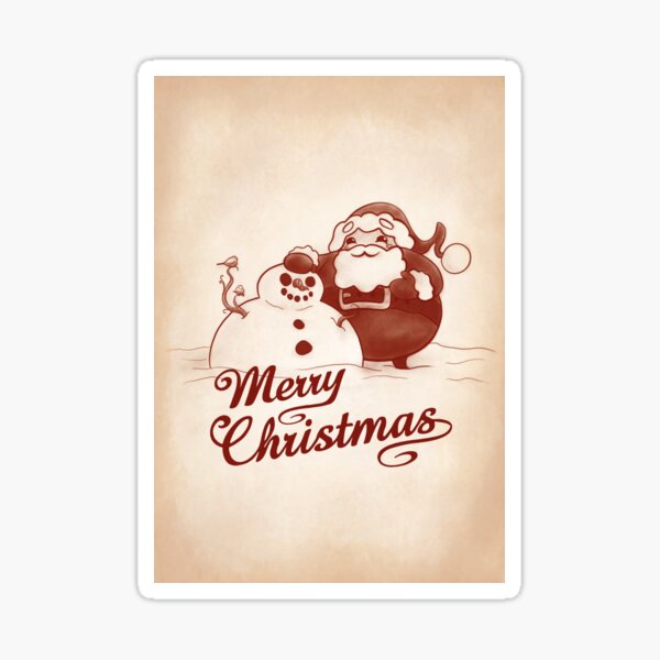 Santa's Snowman Sticker