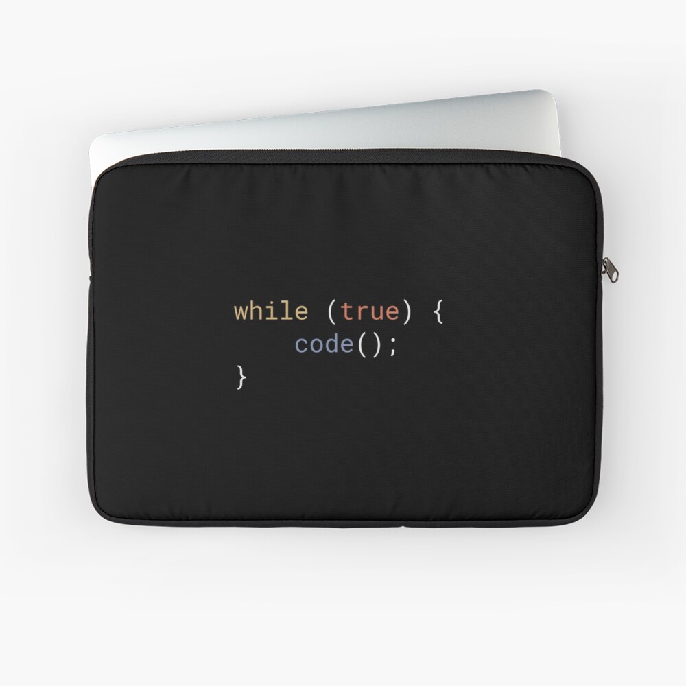 JavaScript - While True Code Laptop Sleeve