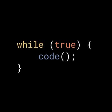 Artwork thumbnail, JavaScript - While True Code by developer-gifts
