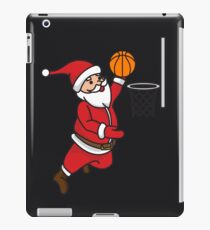 Santa Basketball Dunk Christmas Art | Winter Athlete Gift iPad Case/Skin