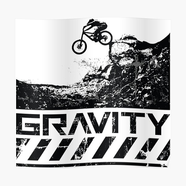 Downhill mountain biking. Gravity MTB Poster