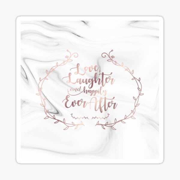 "Wedding quotes marble and rose gold " Sticker for Sale by MOKO22