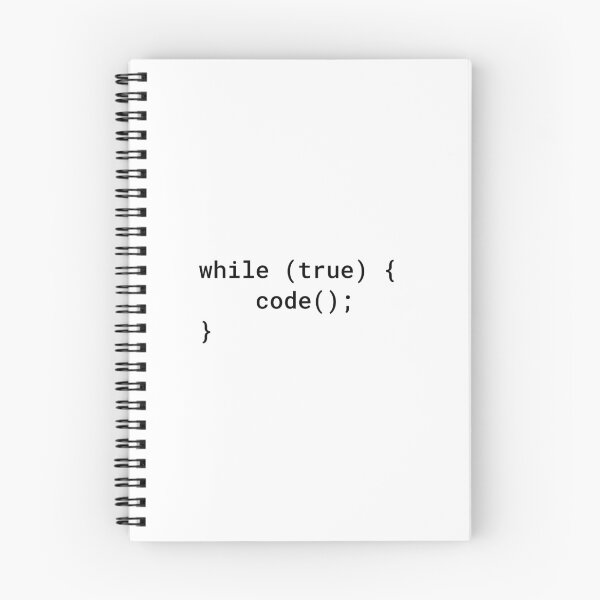 Item preview, JavaScript - While True Code (Inverted) designed and sold by developer-gifts.