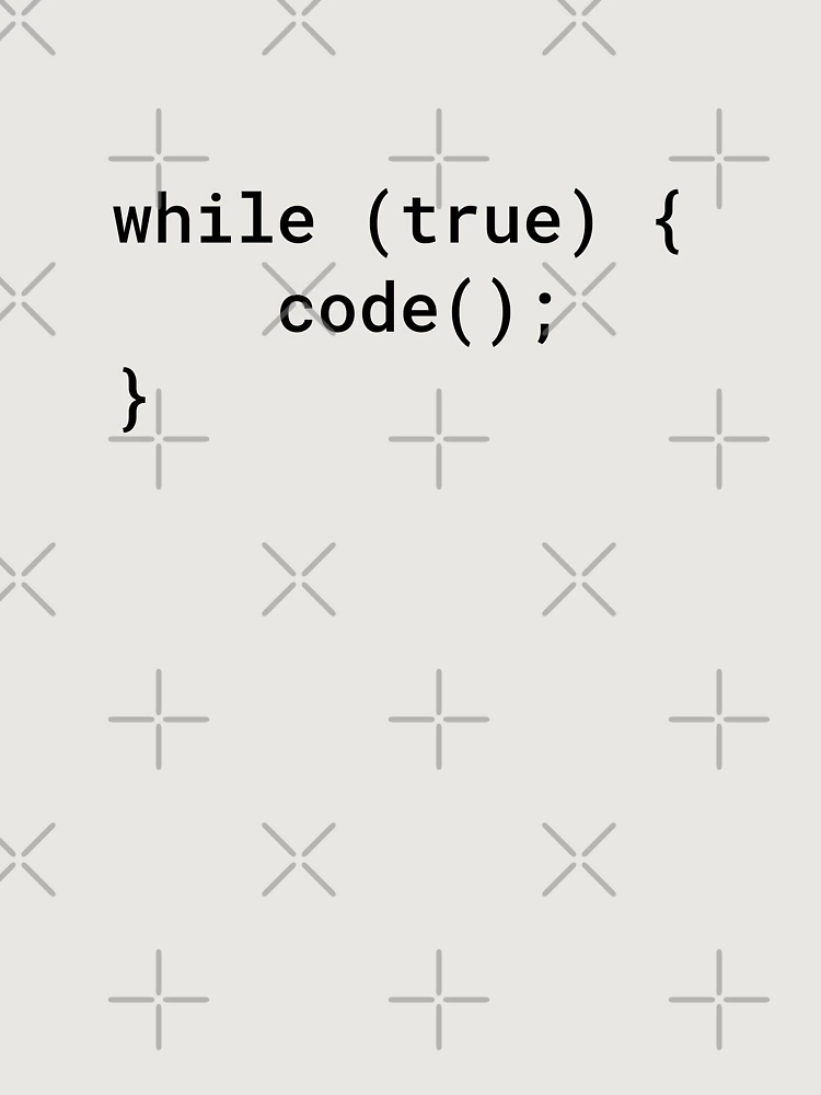Thumbnail 6 of 6, Premium Oversized Sweatshirt, JavaScript - While True Code (Inverted) designed and sold by developer-gifts.