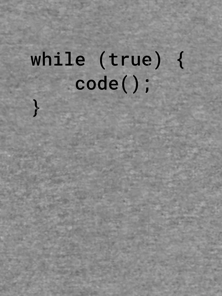 Thumbnail 6 of 6, Lightweight Sweatshirt, JavaScript - While True Code (Inverted) designed and sold by developer-gifts.