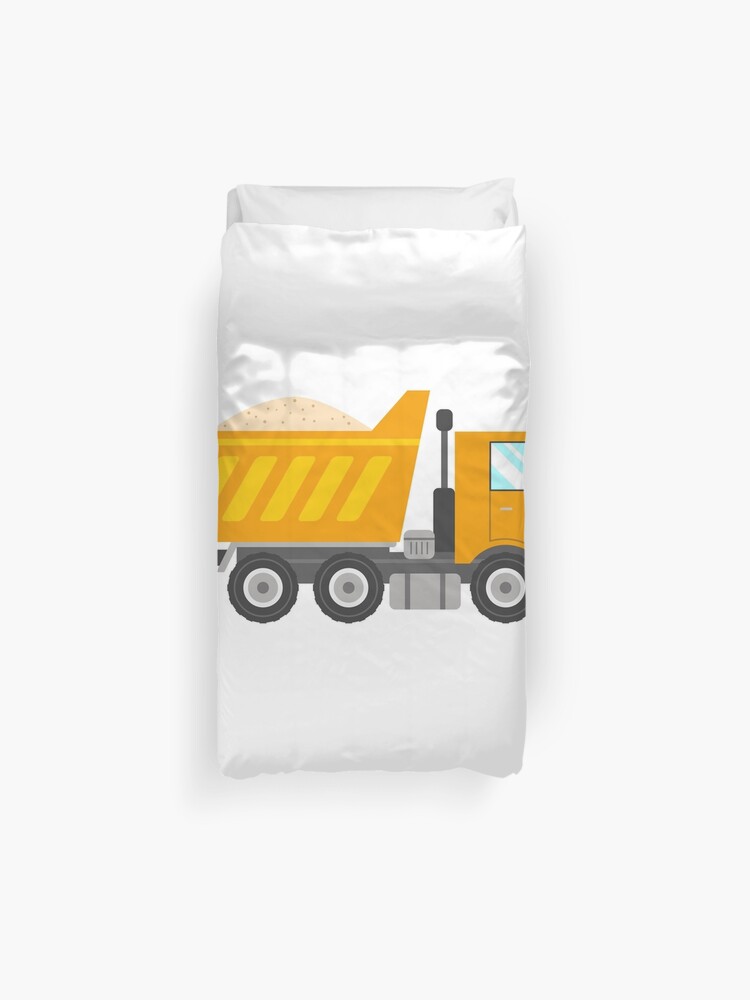 Yellow Dump Truck Duvet Cover By Vladocar Redbubble