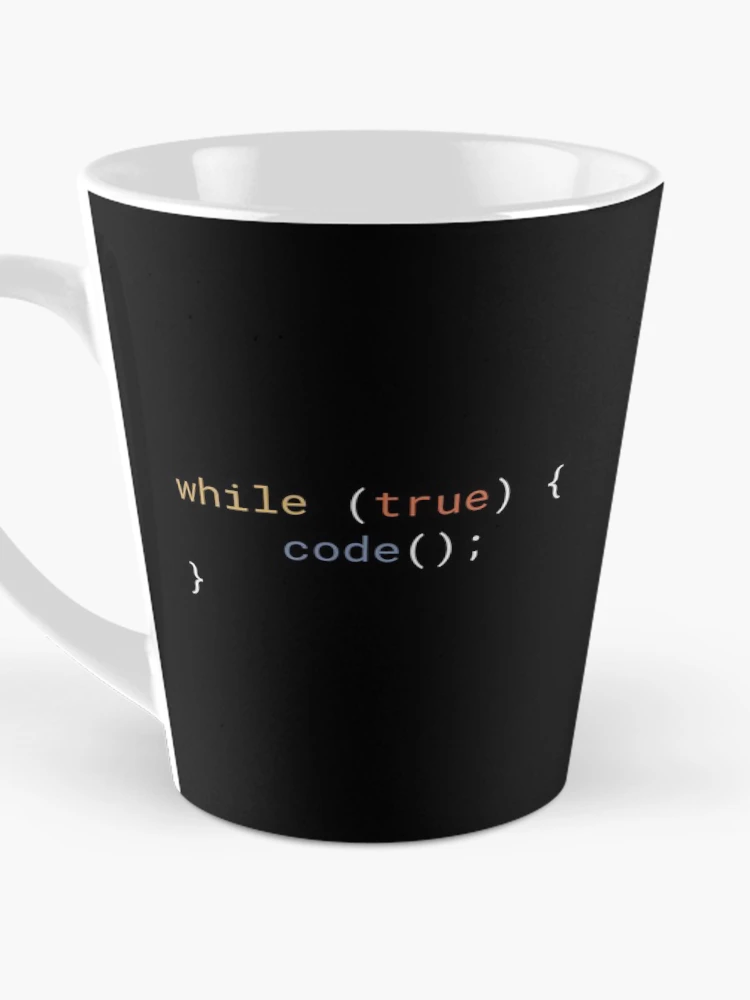 Thumbnail 3 of 4, Coffee Mug, JavaScript - While True Code designed and sold by developer-gifts.