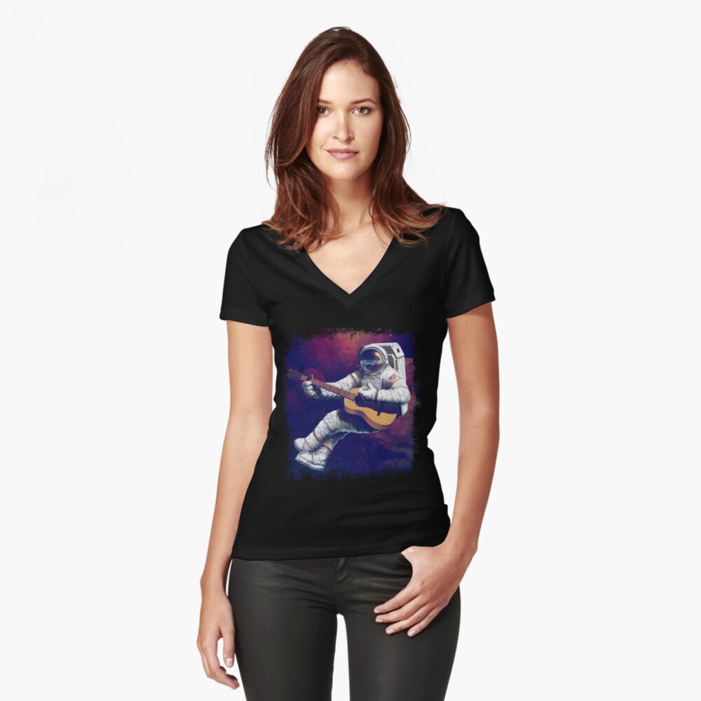 Item preview, Fitted V-Neck T-Shirt designed and sold by Watermelon-Wolf.