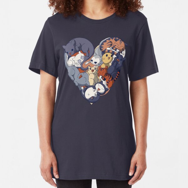 Cat Heart Slim Fit T-Shirt