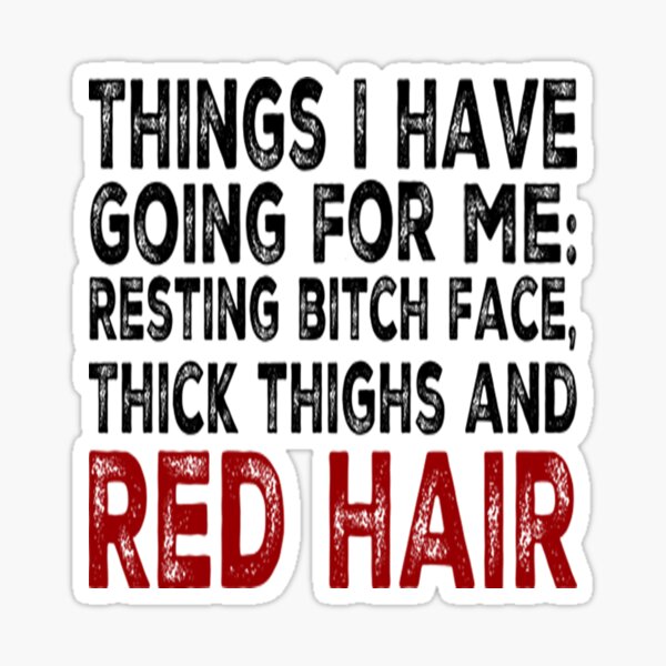 RED HAIR Sticker