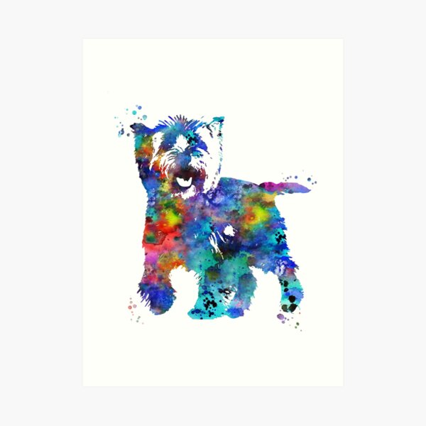 Cairn Terrier, watercolor Cairn Terrier Art Print