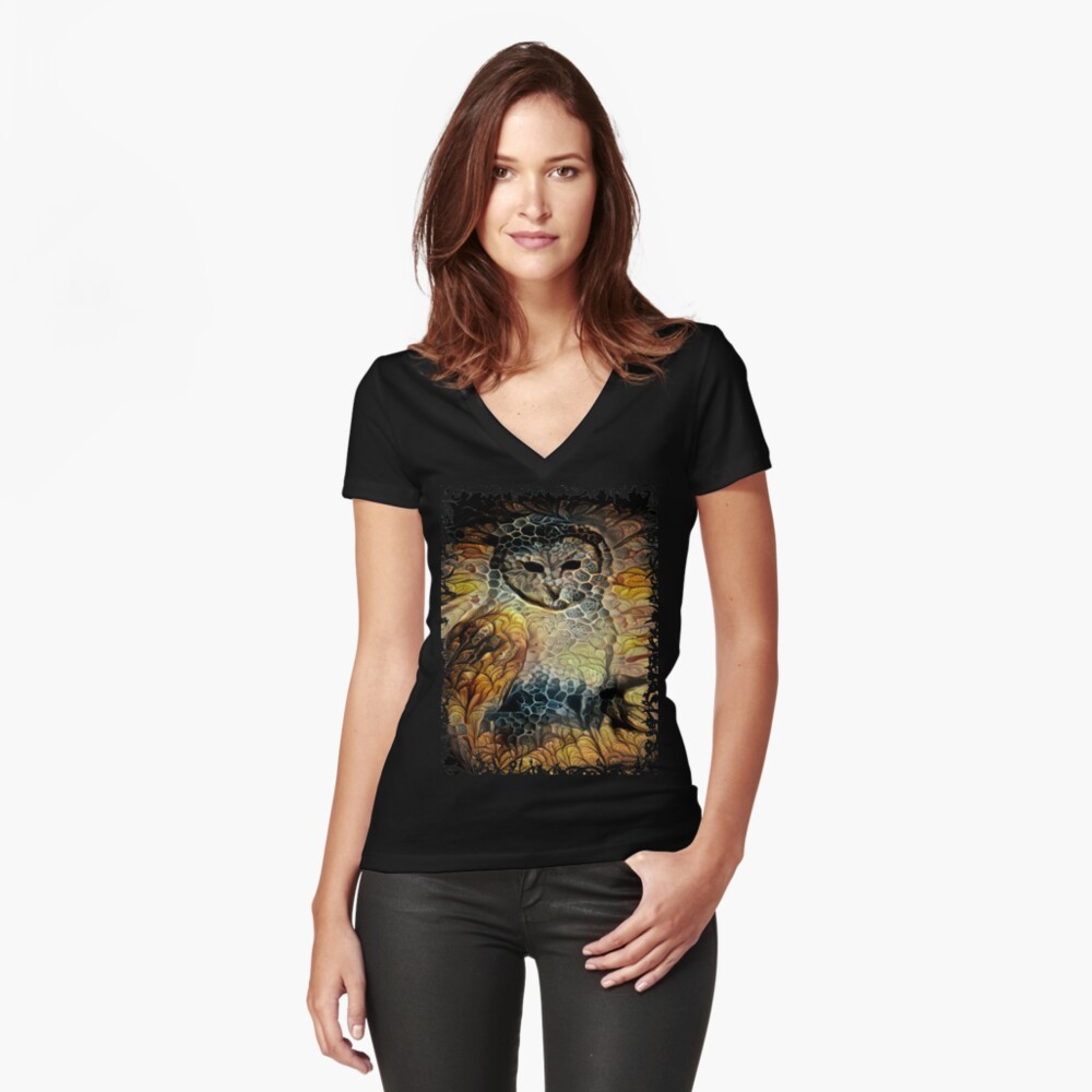 Item preview, Fitted V-Neck T-Shirt designed and sold by Watermelon-Wolf.