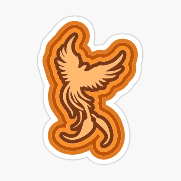 Phoenix in flames Sticker