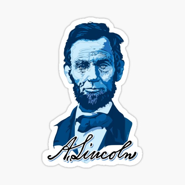 "ABRAHAM LINCOLN" Sticker by WOOFANG Redbubble