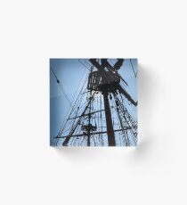 Rigging Of A Wooden Ship Acrylic Block