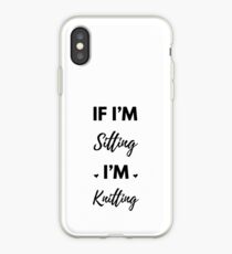 Sitting Knitting iPhone Case
