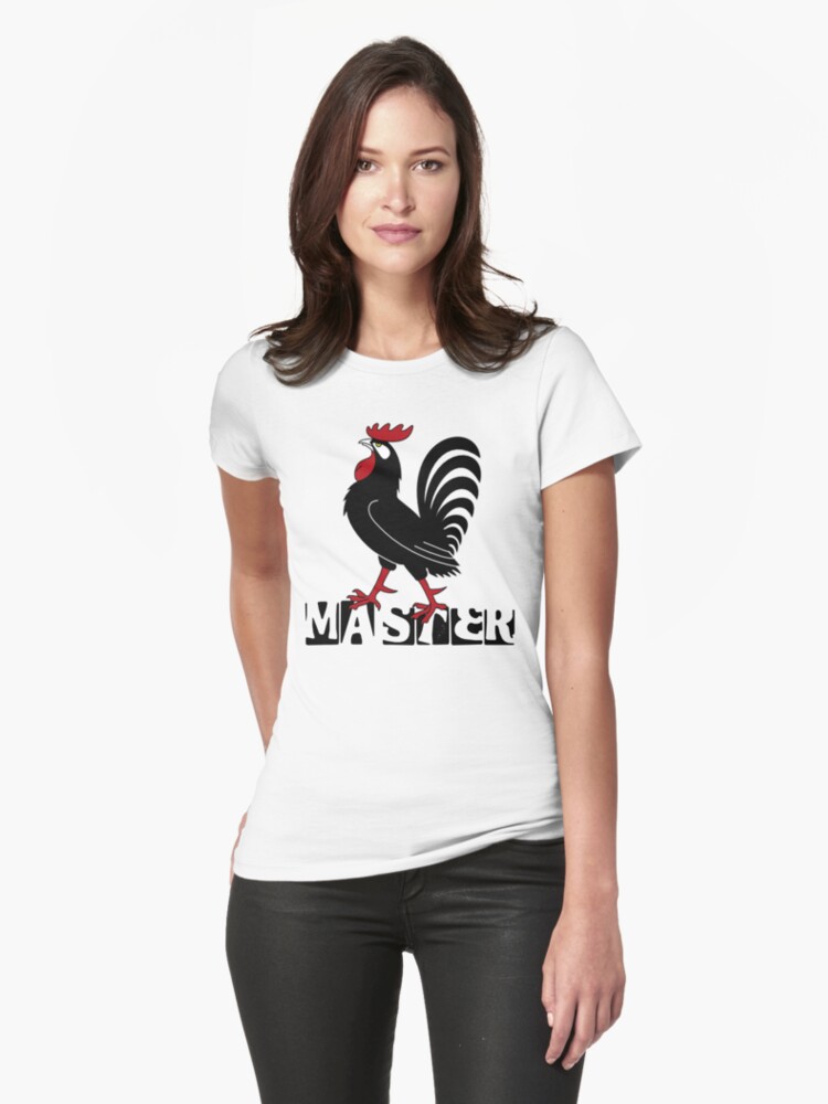 Create an eco hipster rooster shirt with flying pigs (read