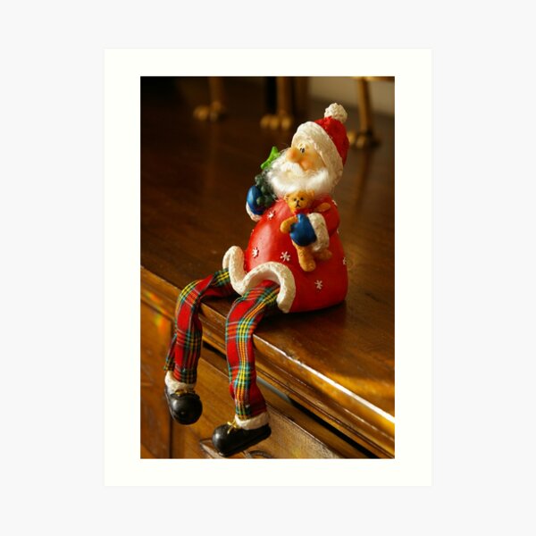 Santa Pause Art Print