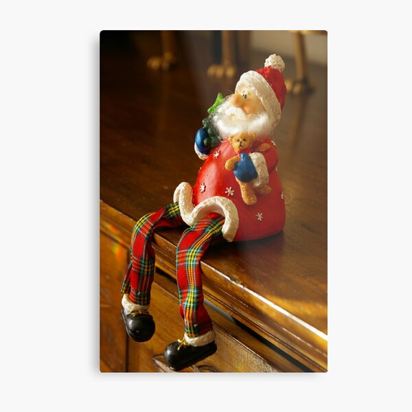 Santa Pause Metal Print