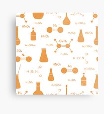 Scientific pattern. Chemistry, biology, medicine. Metal Print
