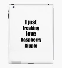 Raspberry Ripple Lover Gift I Love Dessert Funny Foodie iPad Case/Skin