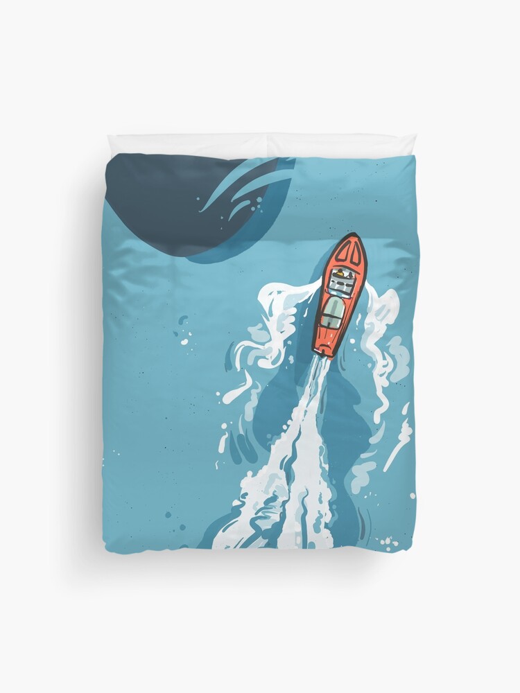 Imagen 1 de 2, Funda nórdica con la obra Lancha motora | Barco a motor | Covo Studio, diseñada y vendida por CovoStudio.