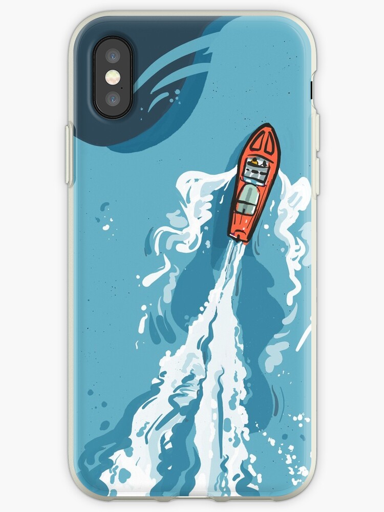 Imagen 1 de 5, Funda de iPhone con la obra Lancha motora | Barco a motor | Covo Studio, diseñada y vendida por CovoStudio.