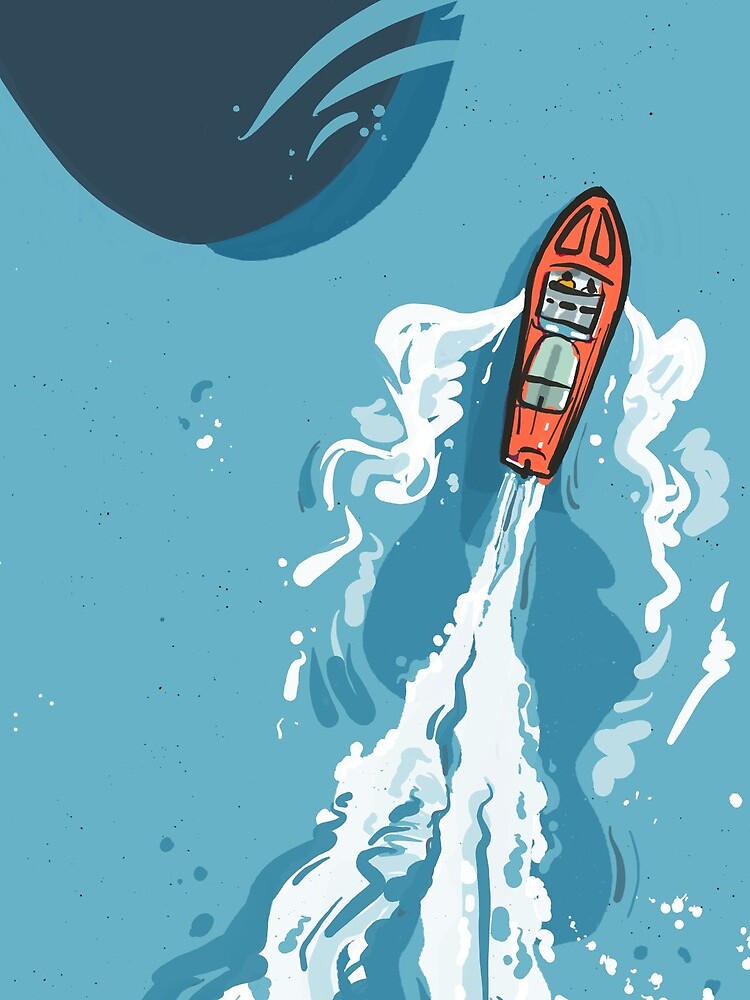 Speed boat | Power boat | motor boat drawing by CovoStudio