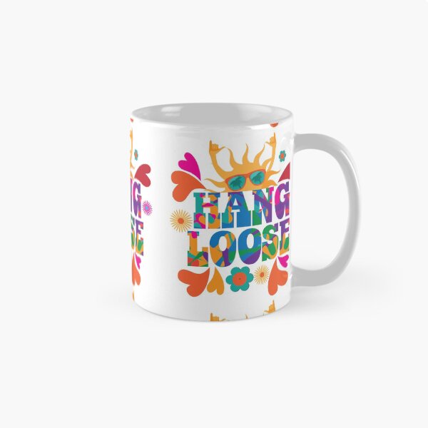 Item preview,  Hang loose 1960s mod pop art psychedelic sun giving the shaka surf hand sign design. designed and sold by La Cartoonista.