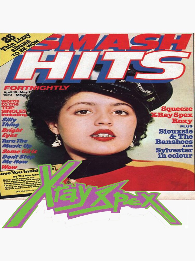 "X RAY SPEX vs SMASH HITS" Sticker by punkgirl321 Redbubble