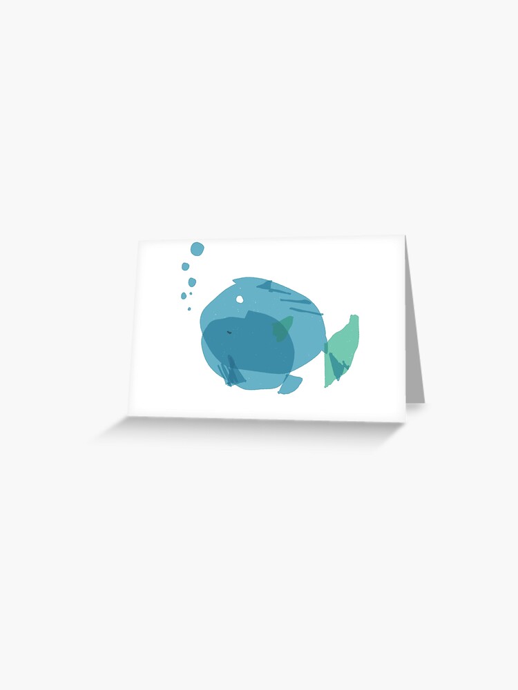 Carte De Vœux Dessin De Poisson Bebe Poisson Covo Studio Par Covostudio Redbubble