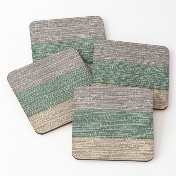 Item preview, Vintage Taupe Green and Beige Antique Wallpaper Design designed and sold by kmcs.