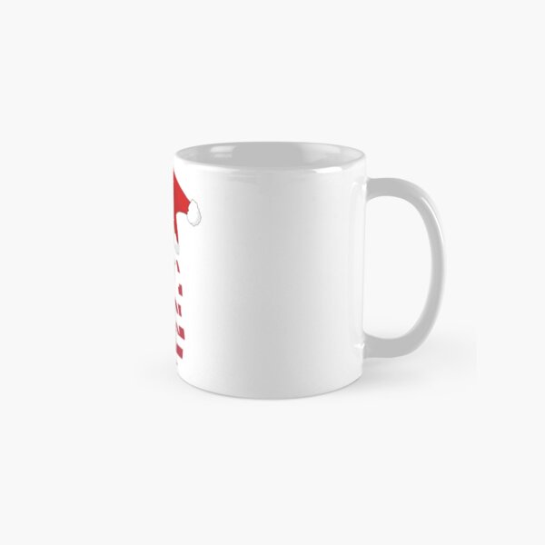 American eagle covered with American flag wearing Christmas Santa hat Classic Mug