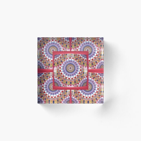 Style Old Colored Lace Fall Into Winter Design at Green Bee Mee Acrylic Block