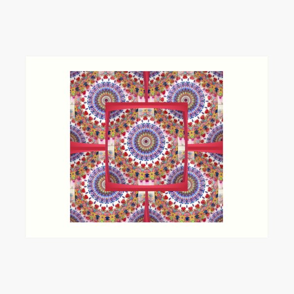 Style Old Colored Lace Fall Into Winter Design at Green Bee Mee Art Print