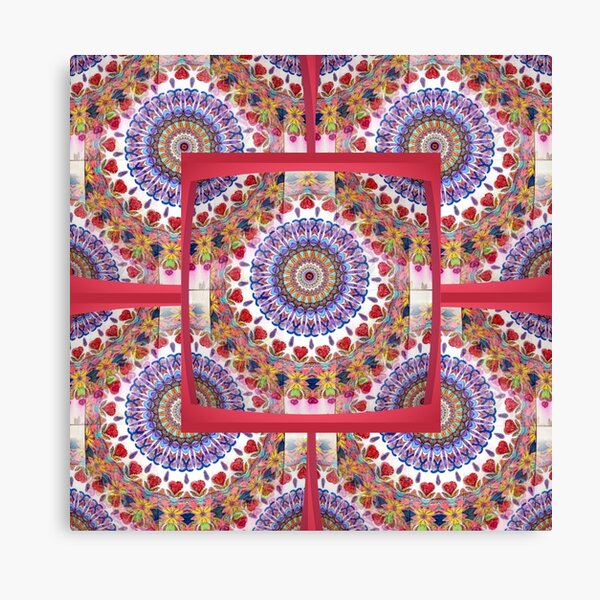 Style Old Colored Lace Fall Into Winter Design at Green Bee Mee Canvas Print
