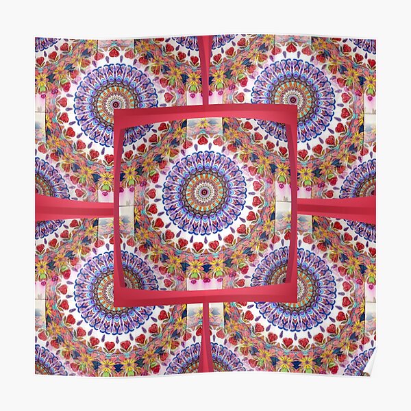 Style Old Colored Lace Fall Into Winter Design at Green Bee Mee Poster