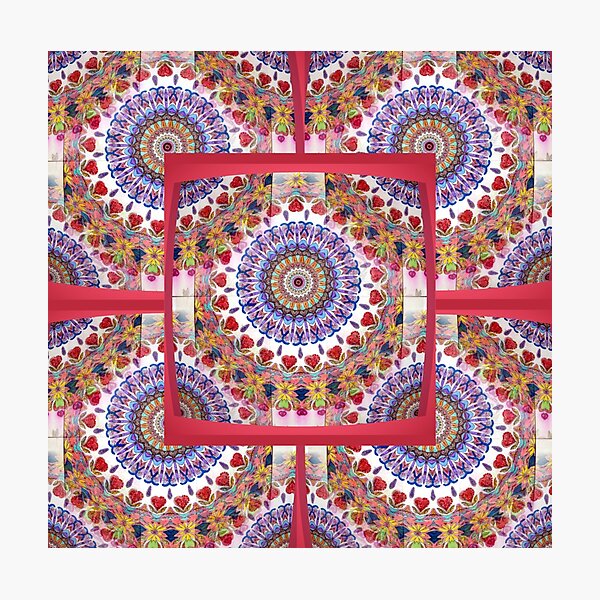 Style Old Colored Lace Fall Into Winter Design at Green Bee Mee Photographic Print