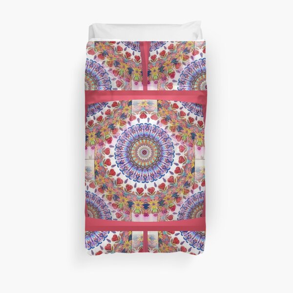 Style Old Colored Lace Fall Into Winter Design at Green Bee Mee Duvet Cover