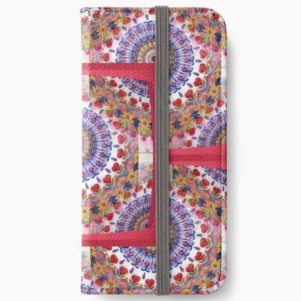 Style Old Colored Lace Fall Into Winter Design at Green Bee Mee iPhone Wallet