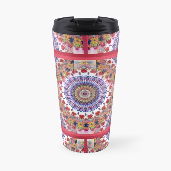 Style Old Colored Lace Fall Into Winter Design at Green Bee Mee Travel Mug