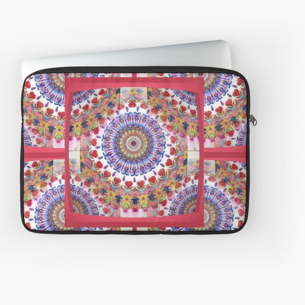Style Old Colored Lace Fall Into Winter Design at Green Bee Mee Laptop Sleeve