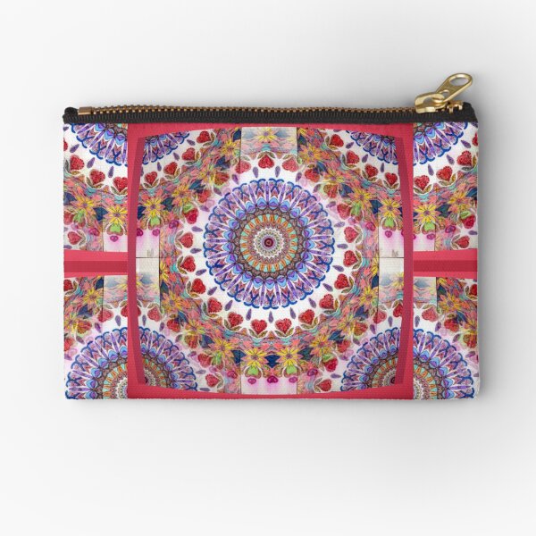 Style Old Colored Lace Fall Into Winter Design at Green Bee Mee Zipper Pouch
